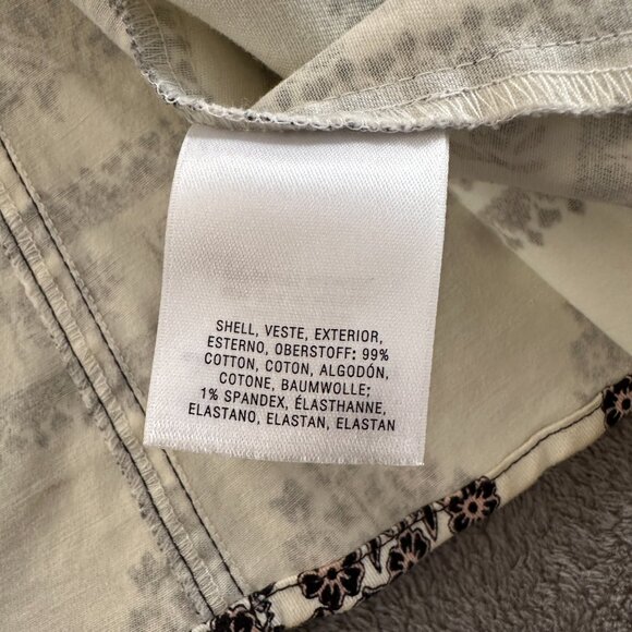 Anthropologie Woodblock Midi Dress Women's size 6 Cream Resort Vacation - Picture 8 of 9